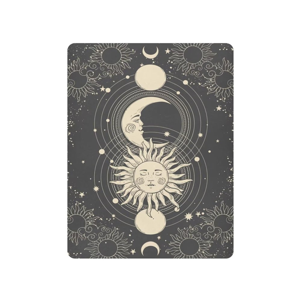 Black Gold Sun Moon Print Crib Sheet Mattress Cover for Boys Girls 39" x 27" Baby Bed Sheet for Nursery Decor
