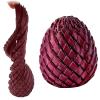 3D Printed Twisty Fidget Dragon Egg, Dragon Eggs Turn to Dragon Tails, Spiral Egg Fidget Toys, Stress Relief Desk Fidget Toy for Adults,3D Printer Animals Fidget Toys for Boys and Girls (Red-Black) view 1