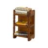 1: 12 Wood Nightstand Simulation Living Room Bedside Table Bedside Table Furniture Ornaments Christmas Tree Miniature Sofa view 3