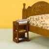 1: 12 Wood Nightstand Simulation Living Room Bedside Table Bedside Table Furniture Ornaments Christmas Tree Miniature Sofa view 4