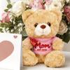 12'' Personalized Mother's Day Embroidered Teddy Bear with Rose, Custom Name Stuffed Plush Teddy, Soft Mom Bear Gift for Mother's Day, Birthday, Customized Gift for Mom Grandma from Daughter Son view 2