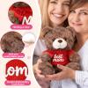 12'' Personalized Mother's Day Embroidered Teddy Bear with Rose, Custom Name Stuffed Plush Teddy, Soft Mom Bear Gift for Mother's Day, Birthday, Customized Gift for Mom Grandma from Daughter Son view 3