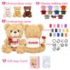 12'' Personalized Mother's Day Embroidered Teddy Bear with Rose, Custom Name Stuffed Plush Teddy, Soft Mom Bear Gift for Mother's Day, Birthday, Customized Gift for Mom Grandma from Daughter Son view 4