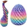 3D Printed Twisty Fidget Dragon Egg, Dragon Eggs Turn to Dragon Tails, Spiral Egg Fidget Toys, Stress Relief Desk Fidget Toy for Adults,3D Printer Animals Fidget Toys for Boys and Girls (Rainbow) view 1