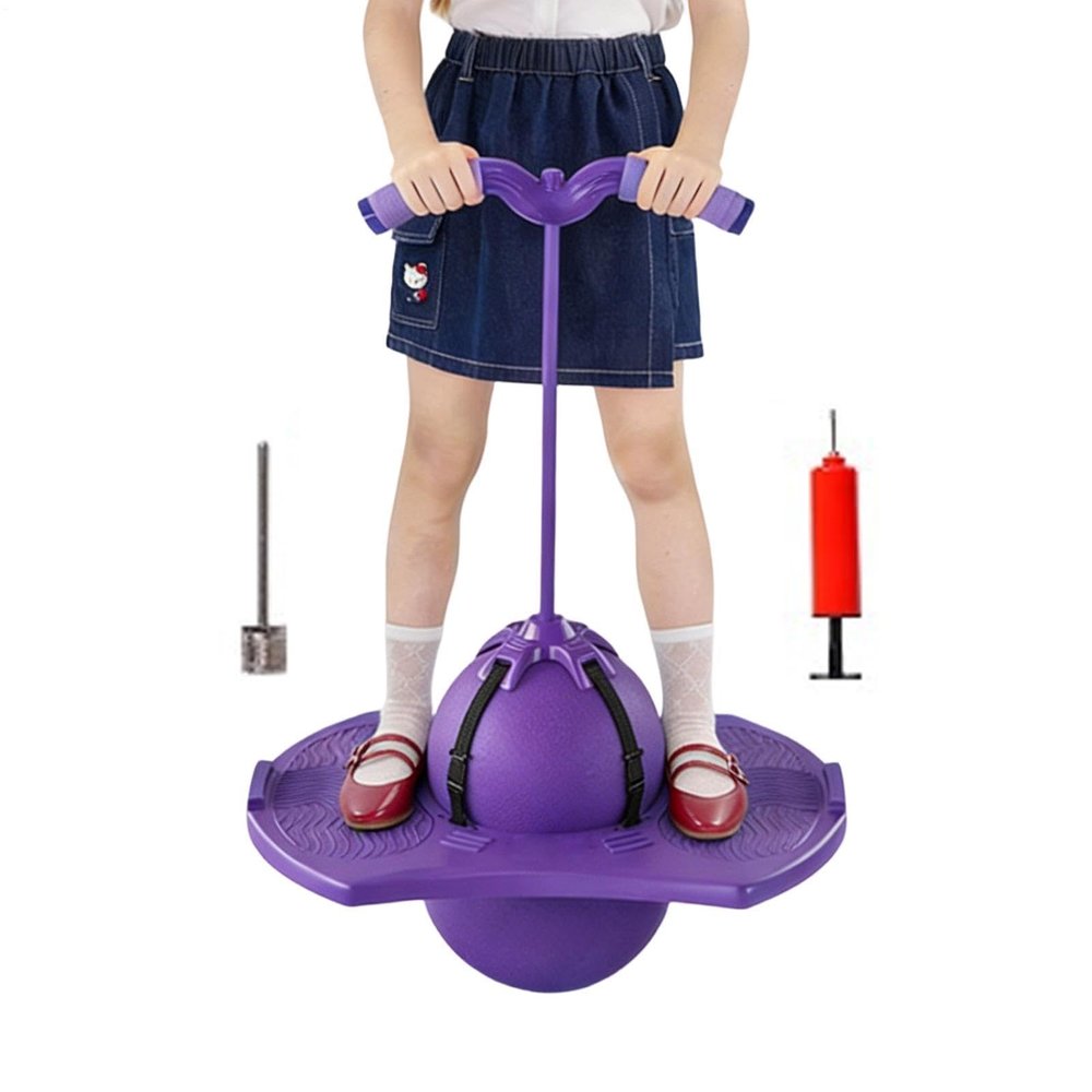Hopping Toys | Quiet with Handle Air Pump Non Slip - Jumping Ball Kids Funny Toys - for Children Home School Playroom Park Travel Sports Camping Birthday Holiday Party