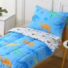 Viviland Toddler Comforter Sets, 4 Pieces Bedding Sets, Dinosaur Pattern view 3