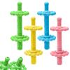 4 Pack Teething Toys for Babies 0-3 3-6 Months Anti-Choking Design,Teething Relief for Infant Straws Sticks 6-24 Months, Baby Toddlers Silicone teether Tubes view 1