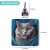 Blue Cat Sticking Out Tongue Newborn Swaddle Blanket with Beanie Hat Set,Soft Stretchy Baby Blanket Swaddle Sack Receiving Blanket Swaddle Sack Wraps Shower Gifts for Infant Boys Girls view 3