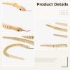 YHomU 10 Pcs Wiggly Jointed Snakes, 11.8 in / 30 cm, for DIY Painting and Drawing, Party Favors, Wooden Snakes view 2