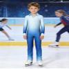 Shinsto Boys Figure Skating Costume Sparkly Rhinestones Long Sleeve Gradient Performance Clothing Blue 16 view 2