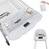 2-in-1 Baby Shopping Cart Cover, Soft Cotton Padded High Chair Liner with Safety Straps view 1
