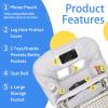 2-in-1 Baby Shopping Cart Cover, Soft Cotton Padded High Chair Liner with Safety Straps view 3