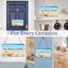 Custom Beach Family Name Door Sign, Personalized Wooden Hanging Door Plaque for Home, Coastal Ocean Seashell Wall Hanger Decor, Last Name Housewarming Gifts for New House Beach Lake House view 3