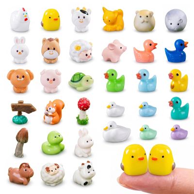 40 Mini Farm Animal Figurines, Resin Animals for Crafts & Fairy Garden