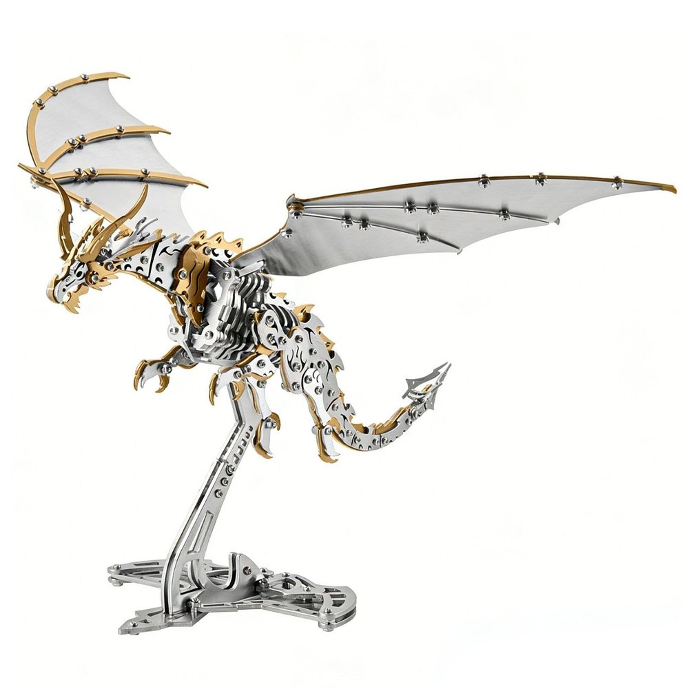3D Metal Puzzle for Adults Teens, Mechanical Model Building Kit, Steampunk DIY Assembly, Eagle Model Kit, Handmade Craft, Home Office Desk Decoration, Creative Collectible Gift