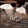 3D Metal Puzzle for Adults Teens, Mechanical Model Building Kit, Steampunk DIY Assembly, Eagle Model Kit, Handmade Craft, Home Office Desk Decoration, Creative Collectible Gift view 2
