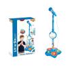 Kids Singing Machine Toys with Stand,Kid Microphone with Flashing Stage Lights Adjustable Stand,Rechargeable Microphones Speaker Gift for Age 3+ Years Old,Girls Boys Birthday Party Toy (Blue) view 2