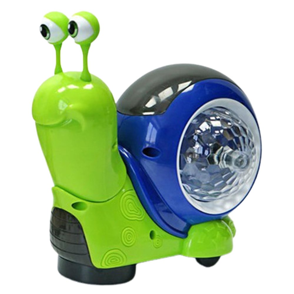 Ckuakiwu Disco Snail Toy Musical Crawling Nodding Crawling Crab Toy with Avoid Obstacles Function Interactive for Toddlers Kids, Snail, Decoracin del jardn