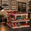 Display Case for Hot Wheels: Toy Car Garage Diorama with LED Lights(Orange) view 2