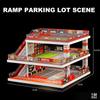 Display Case for Hot Wheels: Toy Car Garage Diorama with LED Lights(Orange) view 4