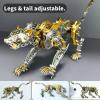3D Metal Puzzle for Adults Teens, Mechanical Model Building Kit, Steampunk DIY Assembly, Eagle Model Kit, Handmade Craft, Home Office Desk Decoration, Creative Collectible Gift (Golden Cheetah) view 3