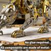 3D Metal Puzzle for Adults Teens, Mechanical Model Building Kit, Steampunk DIY Assembly, Eagle Model Kit, Handmade Craft, Home Office Desk Decoration, Creative Collectible Gift (Golden Cheetah) view 4