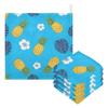 Burbuja Pineapple Hibiscus Baby Washcloths - Muslin Cotton Soft Absorbent Towel for Newborn Baby Sensitive Skin - Essential Item, 12x12 in, 5 Pack view 1