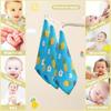 Burbuja Pineapple Hibiscus Baby Washcloths - Muslin Cotton Soft Absorbent Towel for Newborn Baby Sensitive Skin - Essential Item, 12x12 in, 5 Pack view 4