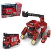 Auto fire brigade with folding semi-trailer view 1