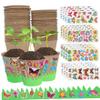 Nuiorfty Kids Plant Growing Kit, 30 Peat Pots with 20 Fun Stickers & 6 Fences, Creative Garden Kit for Kids Gardening, Mother's Day Craft Favor view 1