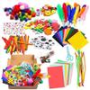 1000Pcs DIY Art Craft Kit for Creative Crystal Sticker Felt Wiggle Googly Colorful Wooden Sticks Party Supplies view 1