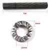 1PCS 1M Stainless Steel Spiral Hollow Fin Heat Sink For Tubular Cooling Tube Heat Conduction Heating Fin Tube Drying Radiator Parts(ID 25mm height 7mm) view 2