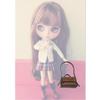 JISADER Doll Handbag PU Leather Bag 1/6 Dolls Accessories Mini Shoulder Purse Dress Up Clothes Accessory with Strap Suitable for Blythe Dolls Collection, Brown, 4x2.5x1.8cm view 2