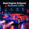1:10 Big Size Transform RC Car, 2.4GHz Gesture Sensing Remote Control Car, One Button Deformation to Robot with LED Lights & Drift, Transforming Toy Cars Birthday Gift for Kids Age 3-10 Years Old Boys view 3