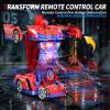 1:10 Big Size Transform RC Car, 2.4GHz Gesture Sensing Remote Control Car, One Button Deformation to Robot with LED Lights & Drift, Transforming Toy Cars Birthday Gift for Kids Age 3-10 Years Old Boys view 4