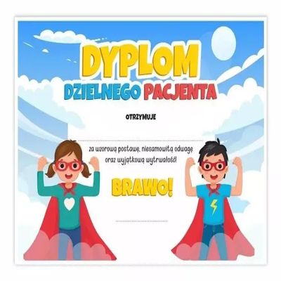 A4 Diploma Brave Patient - Super Kids 10pcs