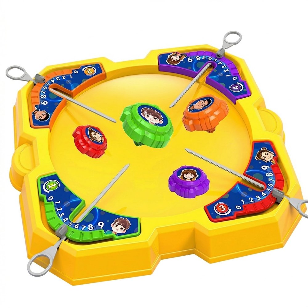Cross-Border Pull-Out Gyro Battle Disk Children's Parent-Child Interactive Toy Set for Multi-Player Competitive Battles