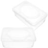 GETAJGHSD Wipes Box with Lid, 2pcs Pp Storage Container for Travel and Home, Refillable Wipes Dispenser Case Suitable for Stroller and Nursery Use view 1