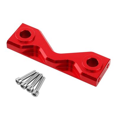 LEWAGH 1PC Aluminum Alloy Front/Rear Frame Mount for LOSI 1/8 LMT Solid Axle Monster Truck Replacement Metal Upgraded Parts(Red)