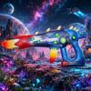 19" Alien Sci-Fi Foam Blaster, Multicolor Futuristic Space Weapon Design, Lightweight Full Foam Prop for Cosplay, Halloween, Film, Display view 3