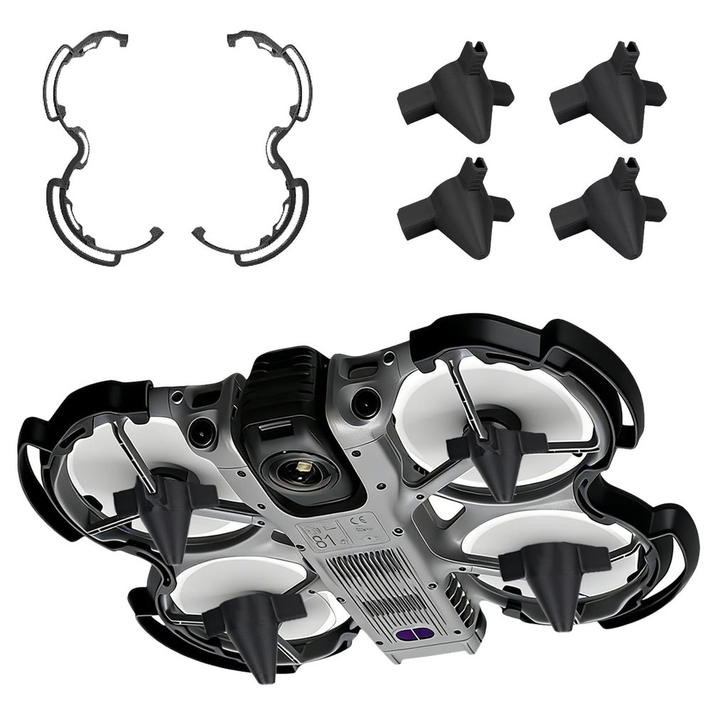 2 in 1 Anti-Collision Protection Set for DJI AVATA 360, Propeller Guard Protector & Landing Gear, Drone Accessories for DJI Avata 360, Black