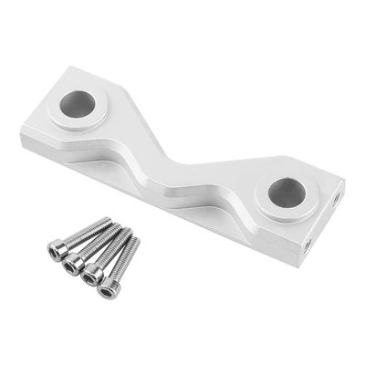 LEWAGH 1PC Aluminum Alloy Front/Rear Frame Mount for LOSI 1/8 LMT Solid Axle Monster Truck Replacement Metal Upgraded Parts(Silver)