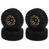 1.0 inch Brass 1:24 Beadlock Wheels Hub Rims w/Tires for 1/24 Axial SCX24 AX24 FCX24 1/18 TRX4m RC Crawler Car Upgrade Parts(Set with Tires) view 1