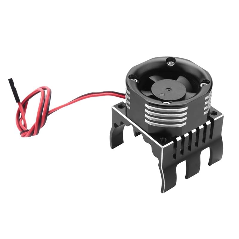42Mm Motor Cooling Fan Heat Sink with LED Light for Traxxas 1/10 E-Maxx E-Revo Summit for Arrma 1/8 Kraton Talion Typhon
