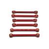 RC Modifications Spare Compatible With MJX 10208 1/10 RC Monster Car Upgrade Parts Replacement Accessories Pull Rod Link Rod Steering Rod Set Red view 3