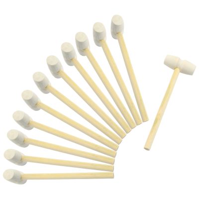 ISDVBUY 24 Pack Natural Hardwood Mini Wooden Mallets
