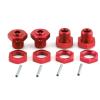 Rc Upgrade Components For Arrma 3S For Typhon 4x4 3S For Blx For Typhon 4x4 550 Mega 1/8 Metal 17mm Wheel Hex Hub Adapter With Nut RC Car Upgrade Parts(Red) view 1