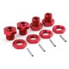 Rc Upgrade Components For Arrma 3S For Typhon 4x4 3S For Blx For Typhon 4x4 550 Mega 1/8 Metal 17mm Wheel Hex Hub Adapter With Nut RC Car Upgrade Parts(Red) view 3