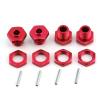 Rc Upgrade Components For Arrma 3S For Typhon 4x4 3S For Blx For Typhon 4x4 550 Mega 1/8 Metal 17mm Wheel Hex Hub Adapter With Nut RC Car Upgrade Parts(Red) view 4