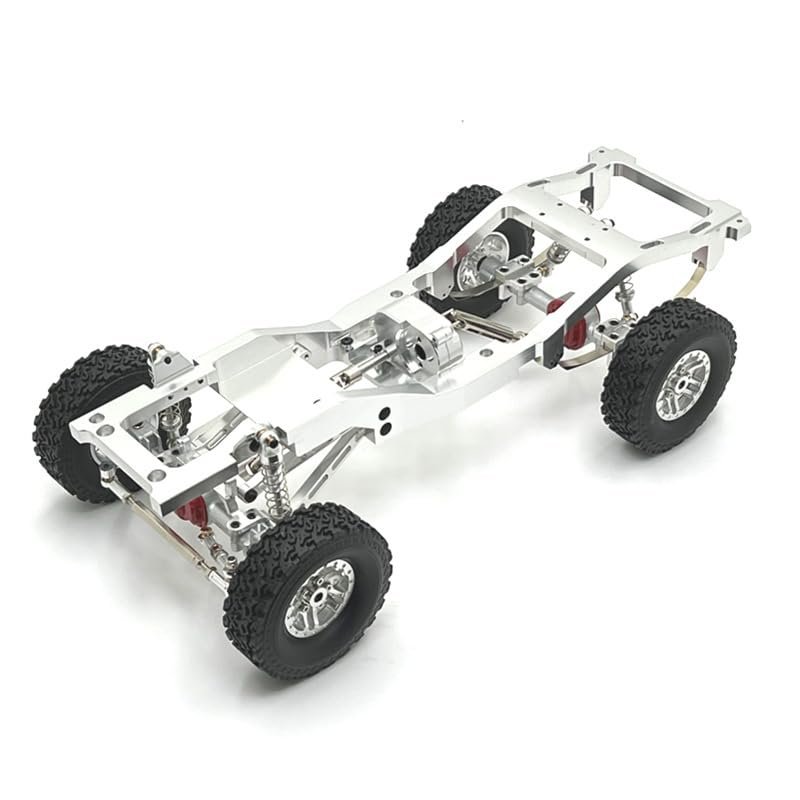 EONSMN Upgrade Frame Chassis for MN 1/12 MN82 LC79 RC Car 6061 Aluminum Frame with 1144 Cast Iron Drive Shaft Gears for MN82 Upgrades (Silver)